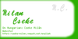 milan cseke business card