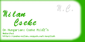 milan cseke business card
